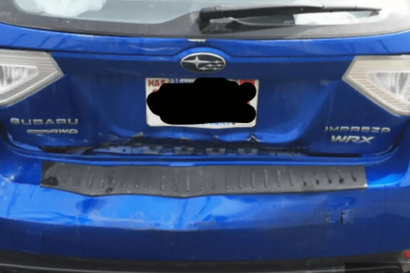 Major damage before repair at Full Tilt